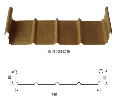 YX 65-430 Prepainted Aluminim-mg-Magnesim Steel Plate